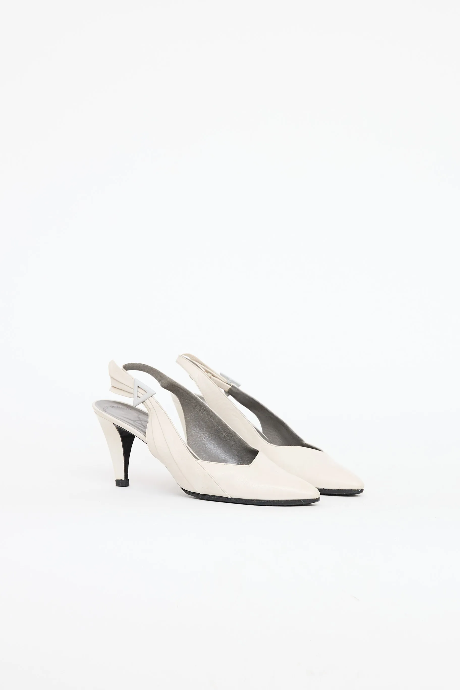 1985 Leather Wing Slingback Pump