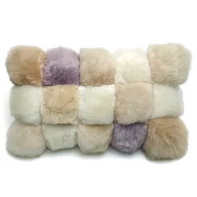 Alpaca Colorblock Pillow Chiclet Lavender