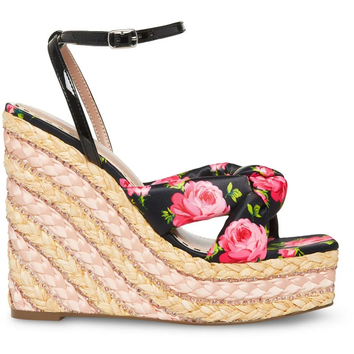 Betsey Johnson Womens Pansie Platform Ankle Strap Espadrilles