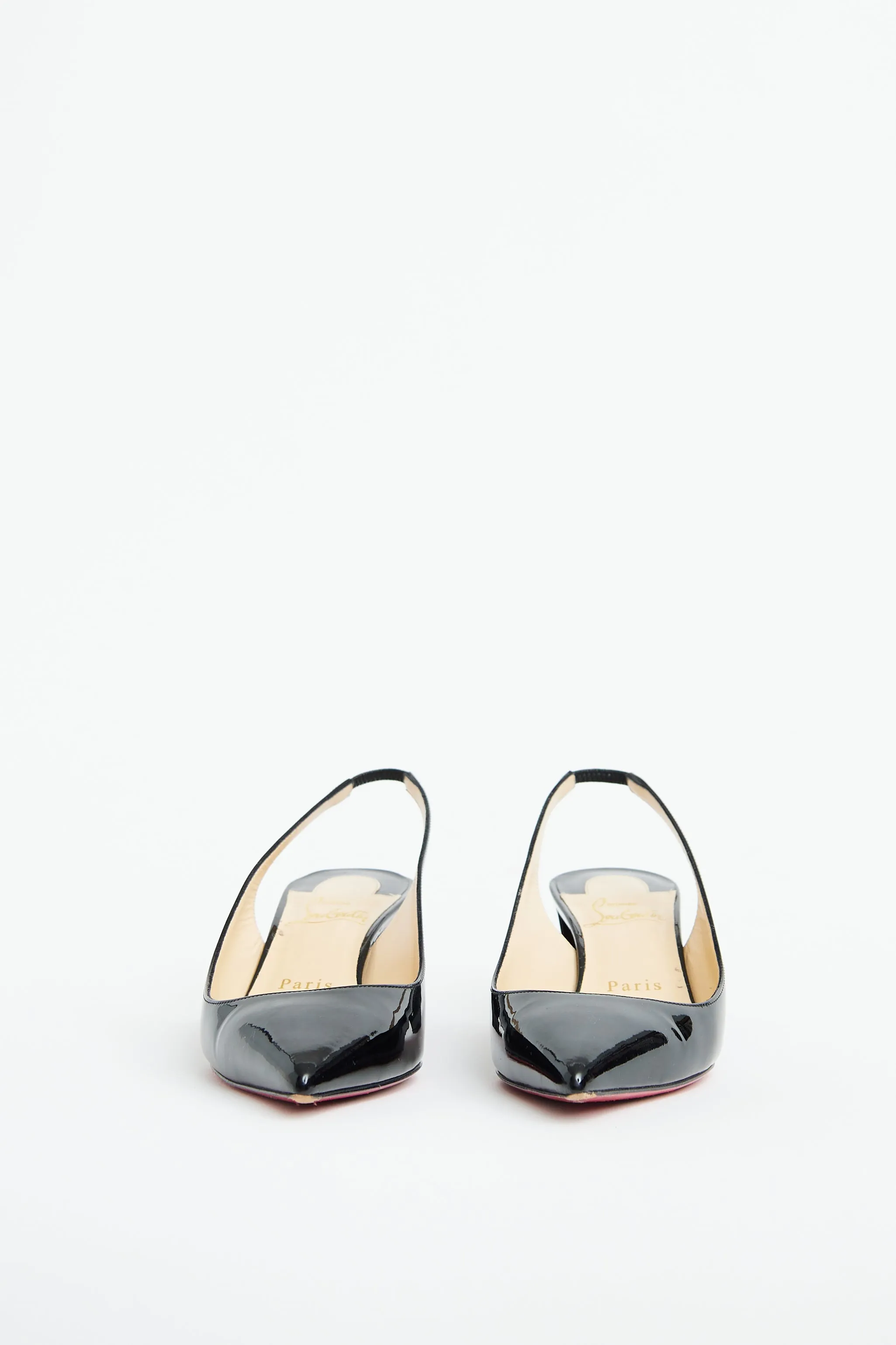 Black Patent Slingback Pump