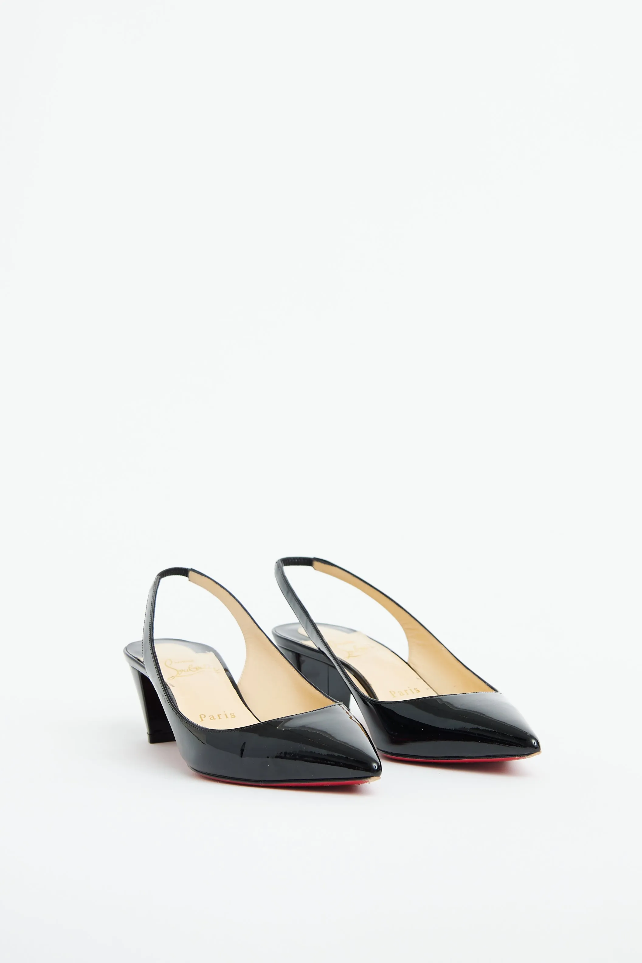 Black Patent Slingback Pump