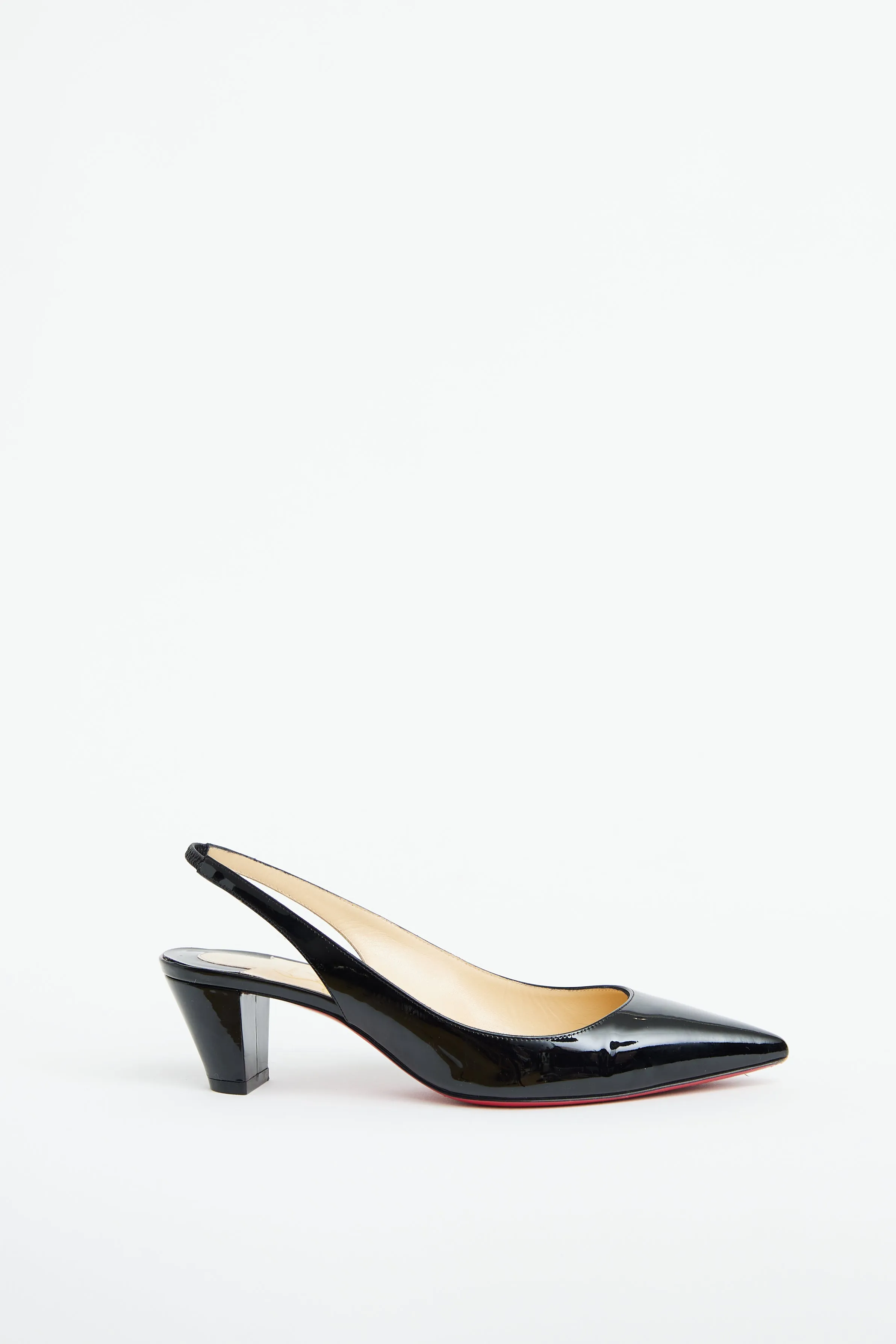 Black Patent Slingback Pump