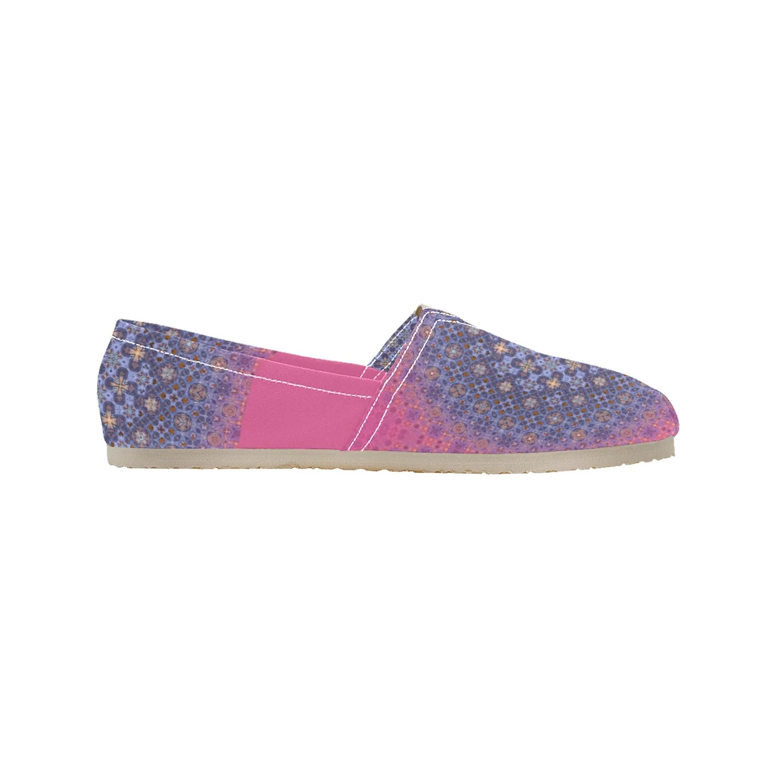 Espadrilles Canvas Pheasant Feathers Mandela Boho Pink