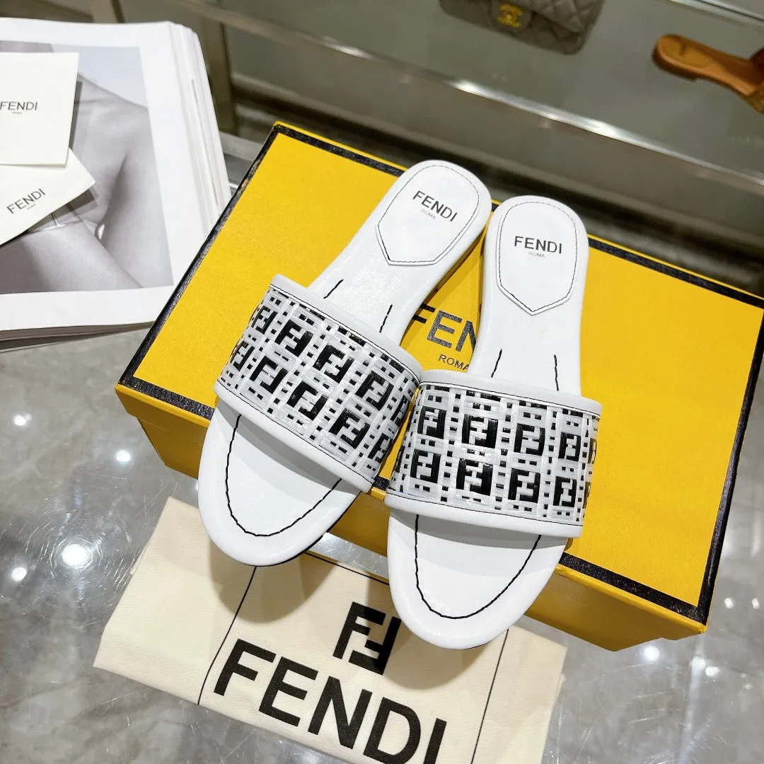 FF Women Raffia Sandal White