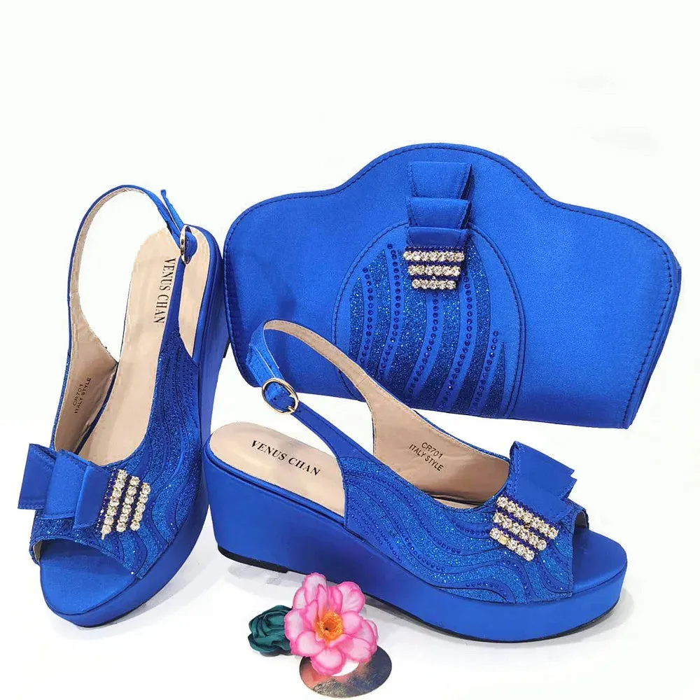 Ladies Shoes With Matching Bag Set for Party