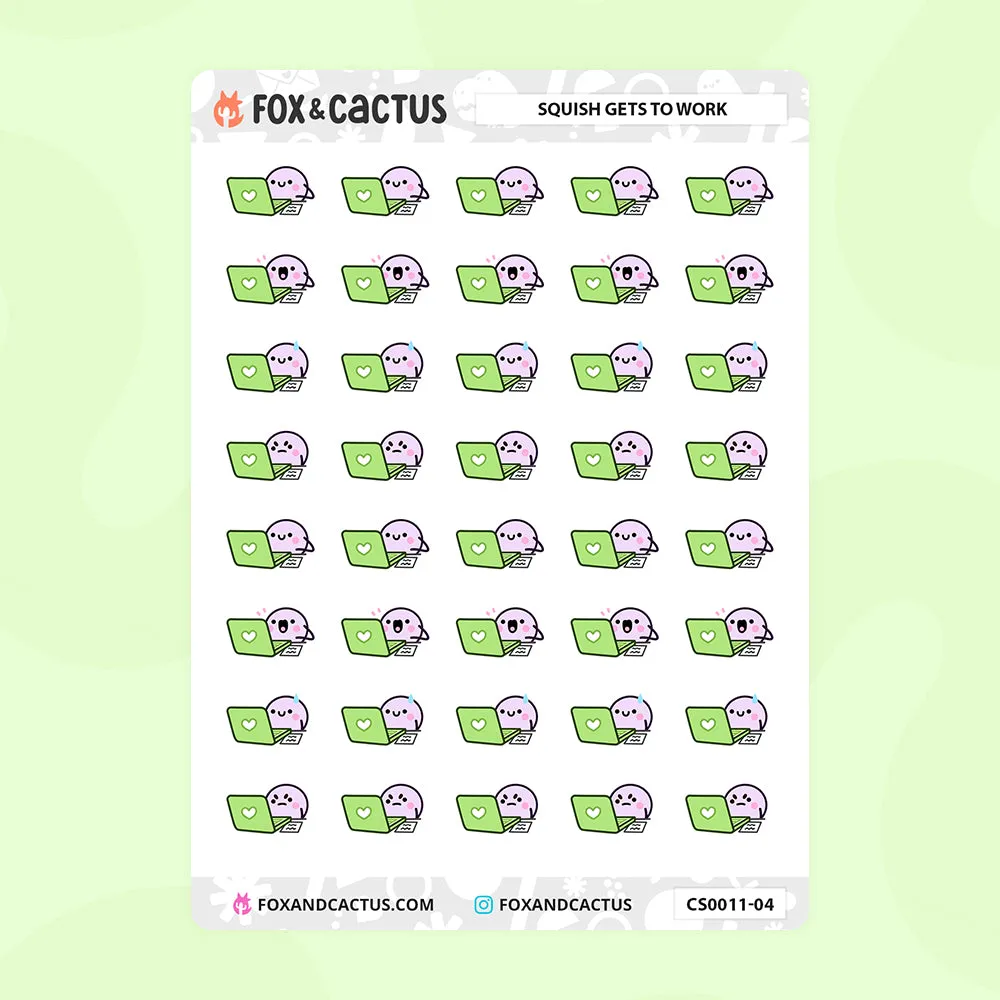 LIMITED Working Squish (Classic Rainbow) Stickers