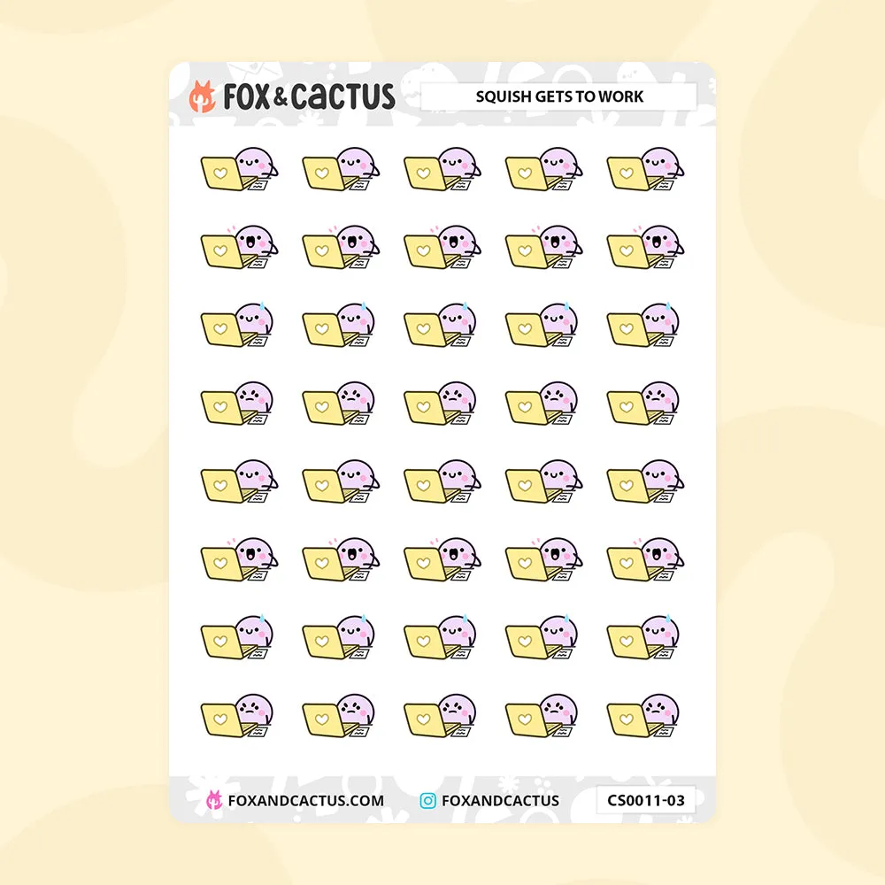 LIMITED Working Squish (Classic Rainbow) Stickers