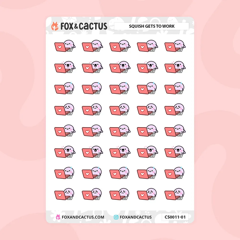 LIMITED Working Squish (Classic Rainbow) Stickers