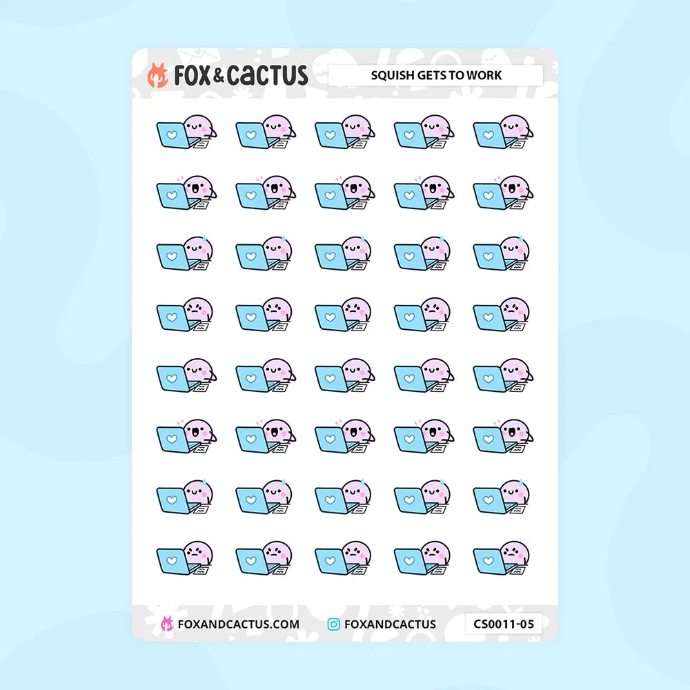LIMITED Working Squish (Classic Rainbow) Stickers