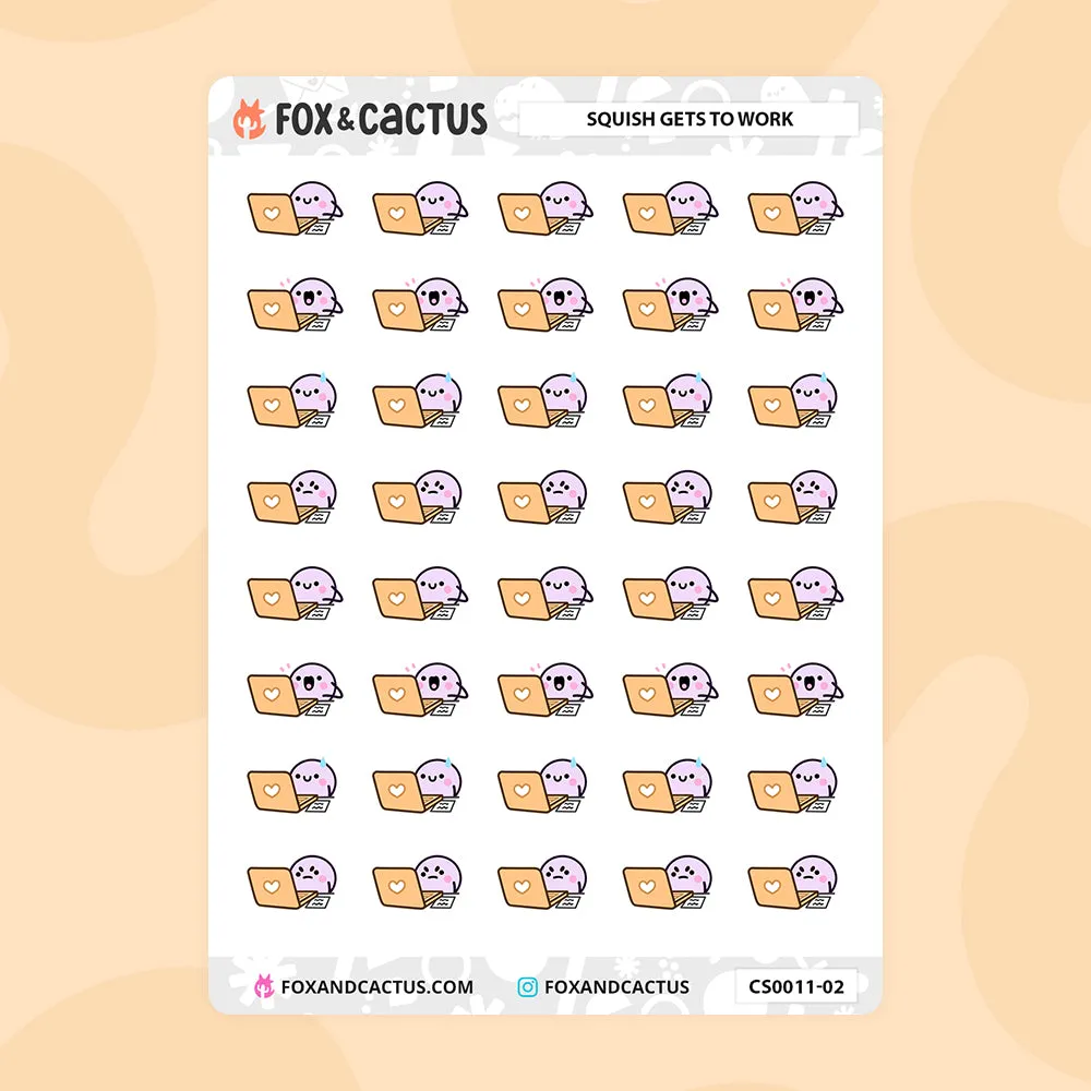 LIMITED Working Squish (Classic Rainbow) Stickers