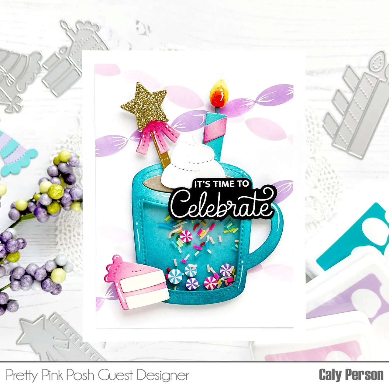 PRETTY PINK POSH: Birthday Mug Additions | Die