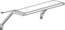 Production Basics 8510 Overhead Light Assembly with Arms for Workstation Uprights, 72"W