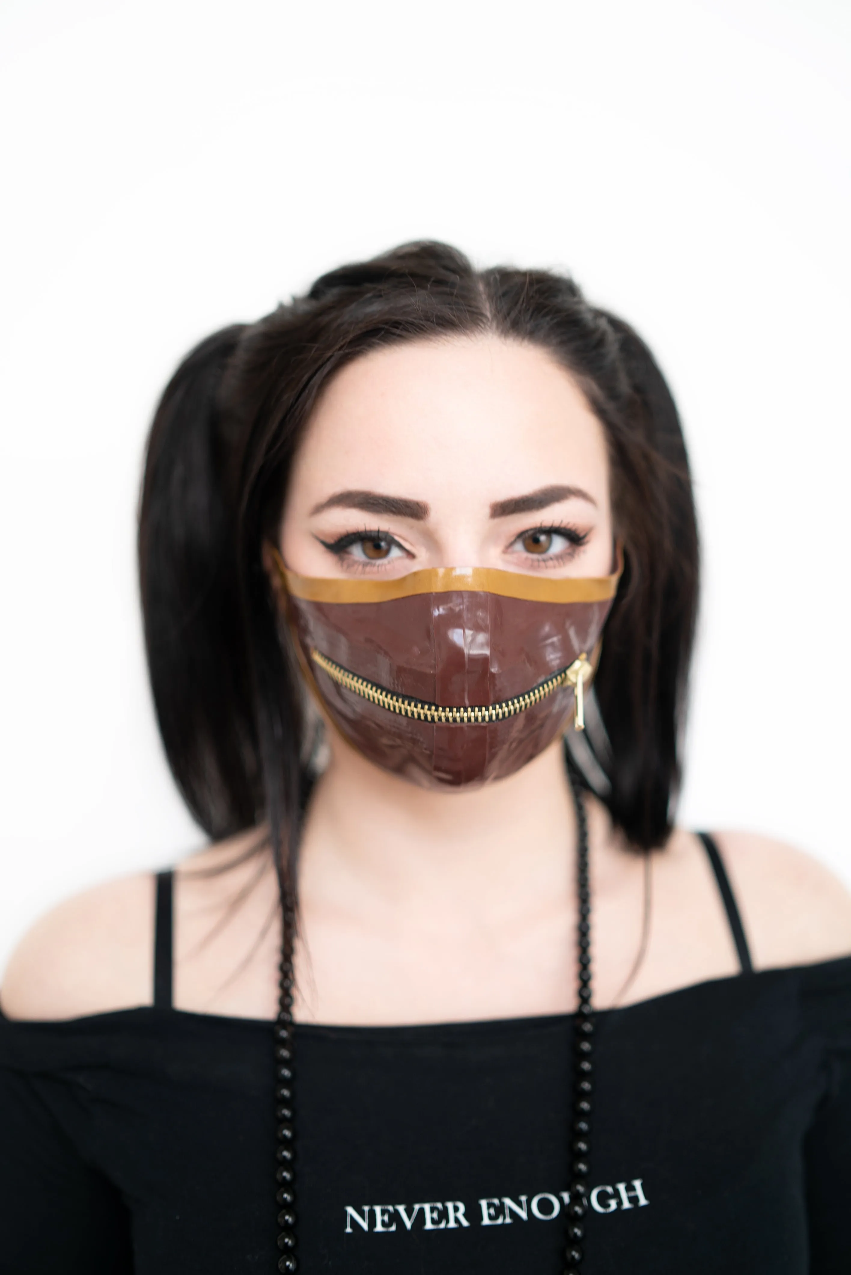 "Chelsea Smile" Latex Facemask with Inner Filter & Front Zipper