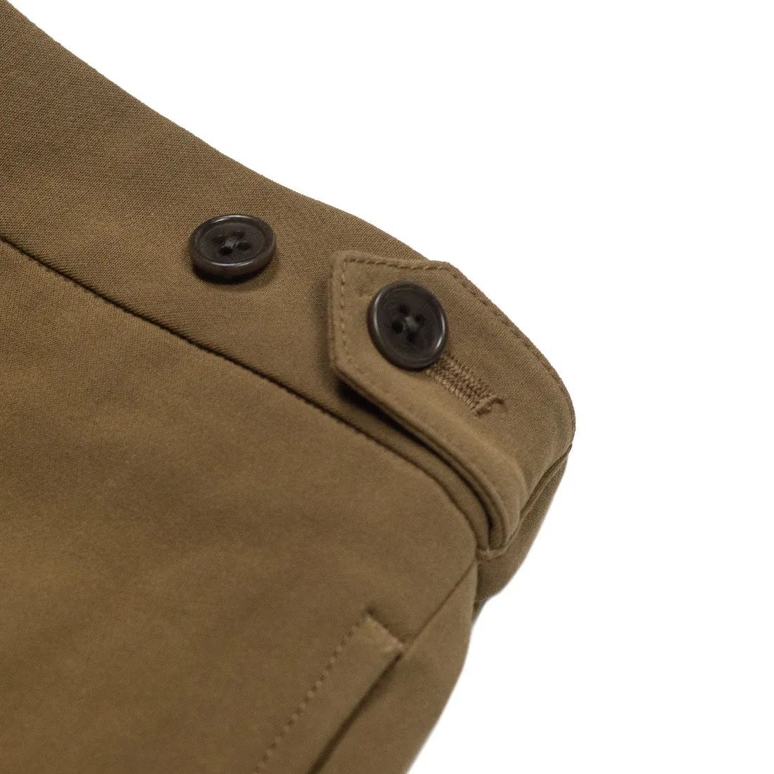 Side tab easy pants in camel cotton canvas