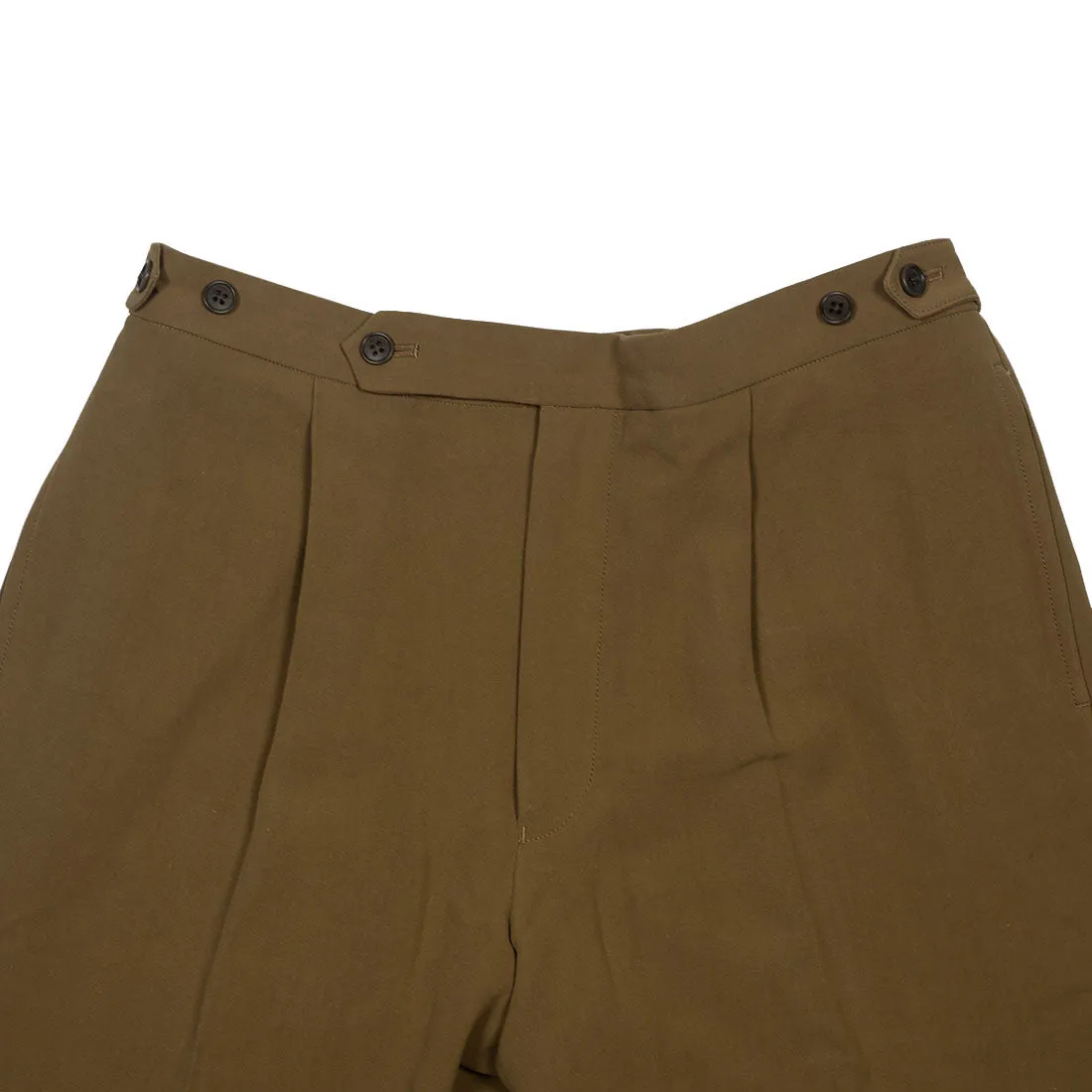 Side tab easy pants in camel cotton canvas