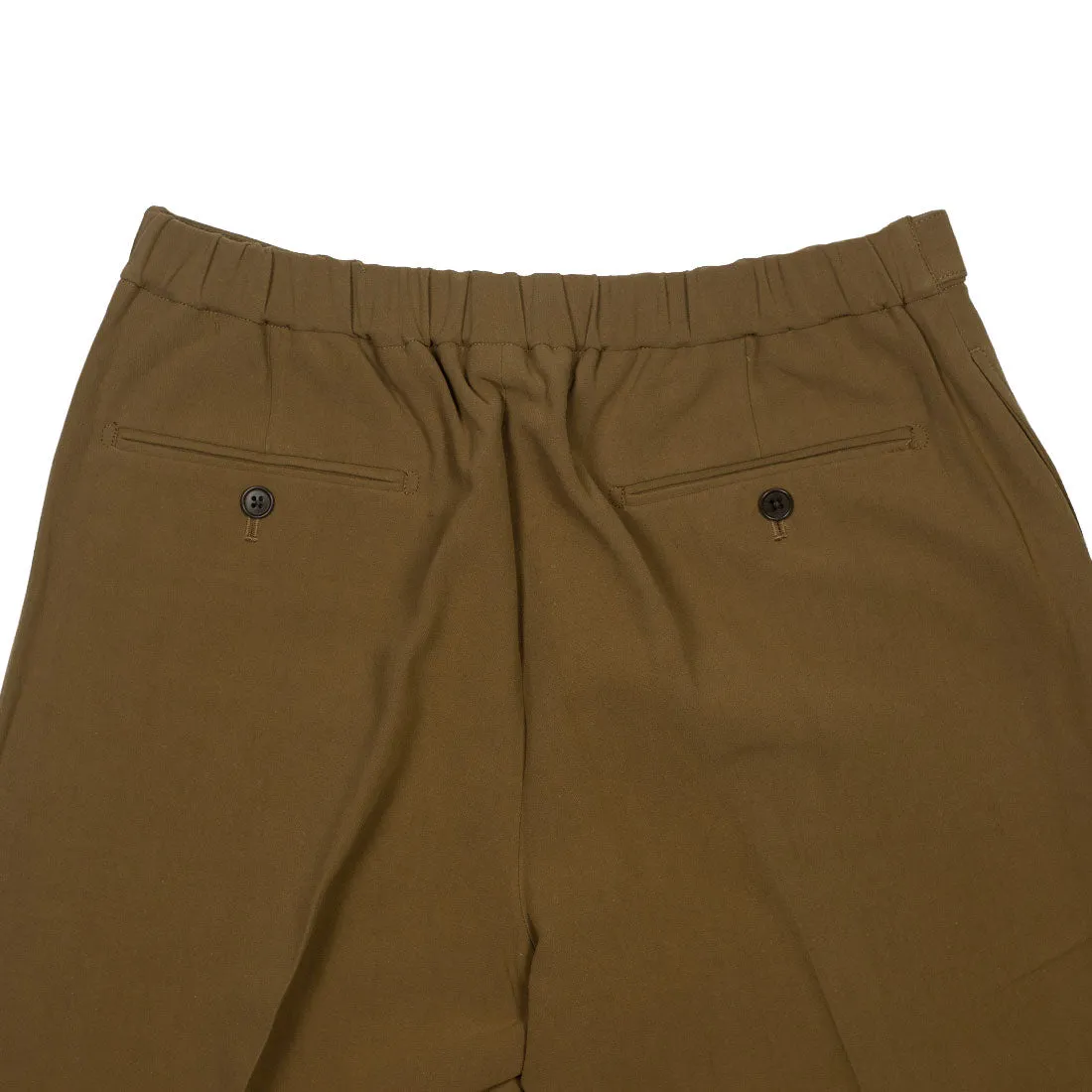 Side tab easy pants in camel cotton canvas