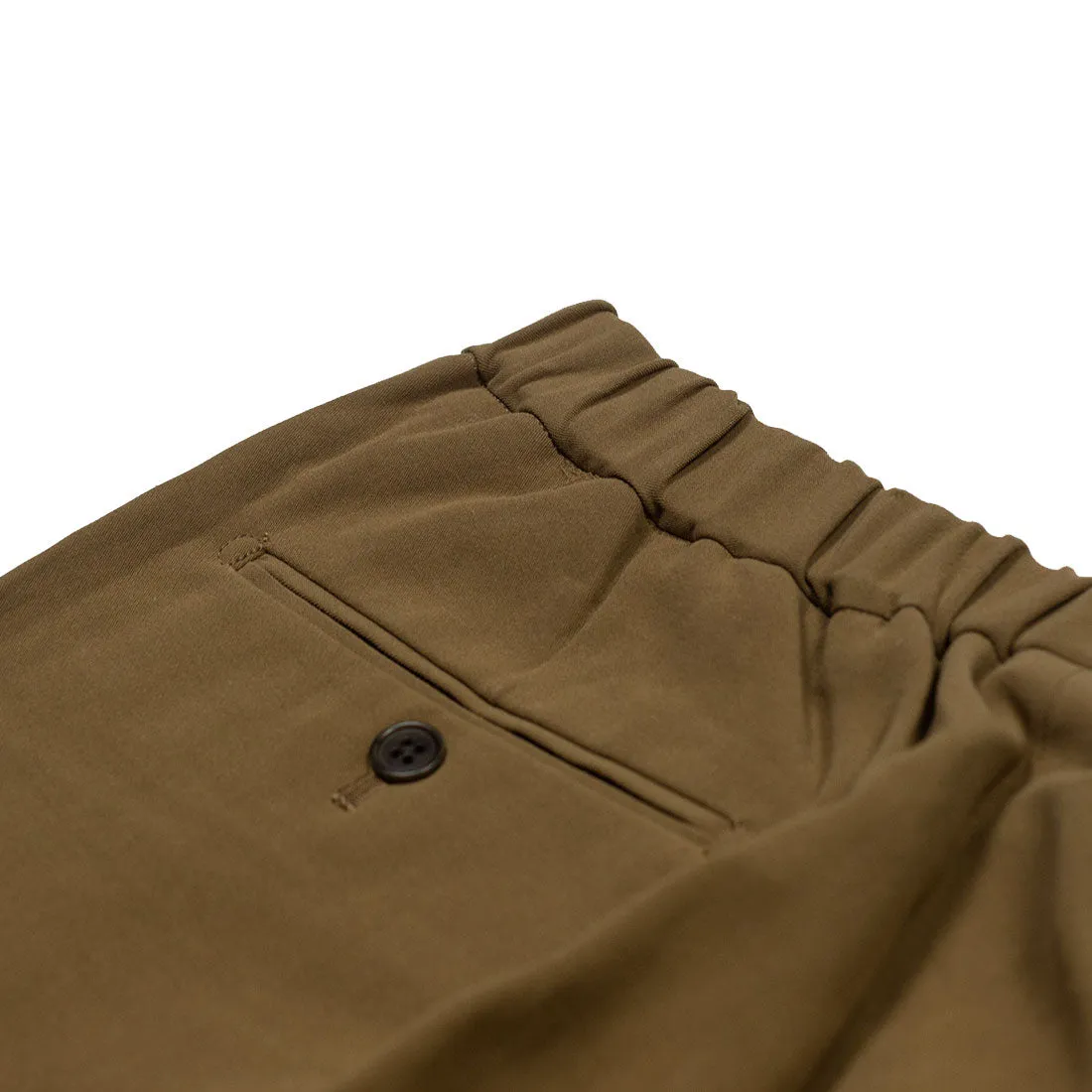 Side tab easy pants in camel cotton canvas