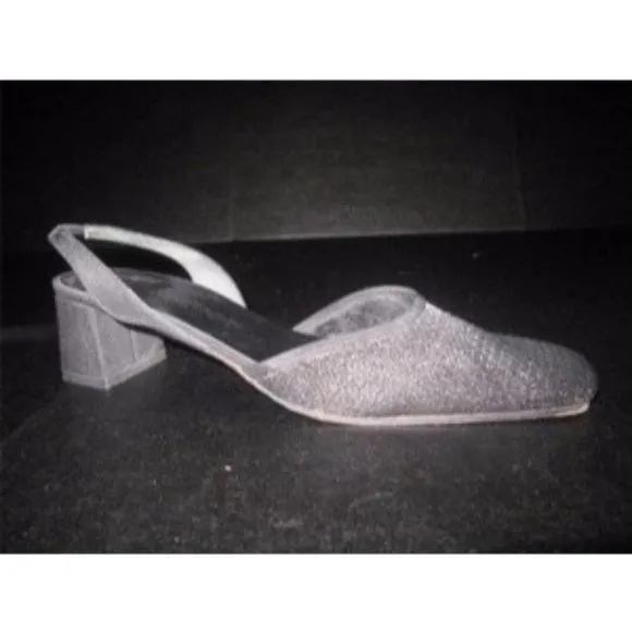 SOLD- Yves Saint Laurent MOD Mesh Metallic Slingback