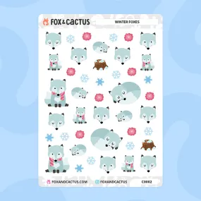 Winter Fox Stickers